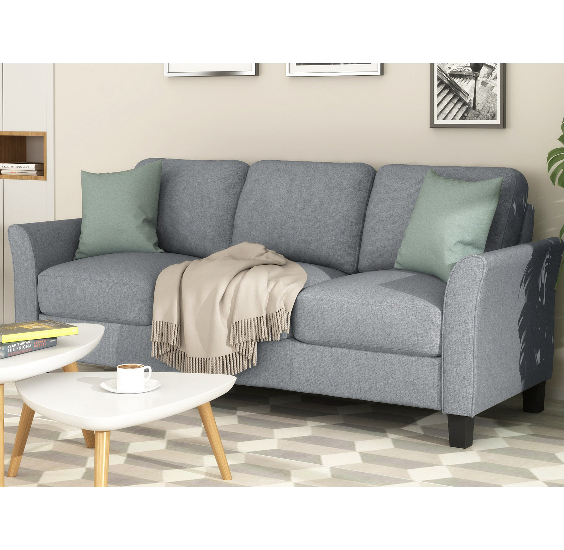 Ebern Designs Laure76.01" Upholstered Modern Living Room Sofa Comfy